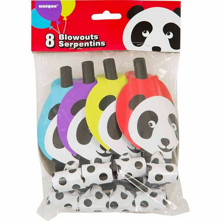 Birthday Panda Blowouts (8 Pack) - Party Supplies