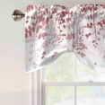 thumbnail image 5 of Tie Up Valances for Windows, Pink Leaves Adjustable Valance Curtains Window Treatment for Living Room/Bedroom Windows, Summer Botanical Rod Pocket Kitchen Curtains & Drapes 60x18 Inch, 5 of 9