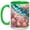 Green, variant on Seashell Beach Coffee Mug, Starfish Ocean Mug, Ceramic Cup