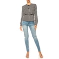 thumbnail image 4 of Women's Collarless Button Down Jacket with Belt Accent, 4 of 7