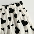 thumbnail image 4 of Women's Plush Heart Pattern Pajama Pants Soft Elastic Waist with 2 Pockets, White, S, 4 of 4