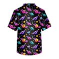 thumbnail image 3 of Men's Halloween Scrub Tops V-Neck Short Sleeve Distressed Splatter Print Medical Work Shirt with Chest Pocket Comfortable Pullover Tunic for Doctor Black M, 3 of 4