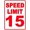 Red, variant on Speed Limit 15 MPH Sign, Slow Down Sign, Traffic Signs,16 x 12 Inches, Waterproof, Durable, Easy to Mount