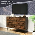 thumbnail image 3 of TC-HOMENY 6-Drawer Wooden Dresser with Fabric Drawers, Chest of Drawers with Fabric Bins, Storage Organizer Perfect for Clothes and Accessories, Wooden, 3 of 13