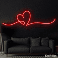 thumbnail image 4 of Craftnamesign Heart Line Art Neon Sign, Heart Wall Decor, Heart Wall Art, 4 of 4