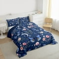 thumbnail image 3 of Homewish Flying Blue Butterflies 2pcs Bedding Comforter Set for Teens Female Men,Pink Floral Flower Twin Comforter Sets,Dreamy Princess Breathable Bedding Set,Microfiber Bedroom Decor,Reversible, 3 of 8