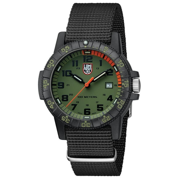 Luminox 0337 Men's Sea Turtle Giant Green Dial Strap Quartz Watch