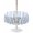 Blue, White, Light Blue, variant on Outdoor Tablecloth with Umbrella Hole for Patio/Picnic/Party/Camping, Blue Shell Coastal Waterproof Table Cloth Round Cover Washable, Summer Beach Conch Ocean Striped (Dia 60")