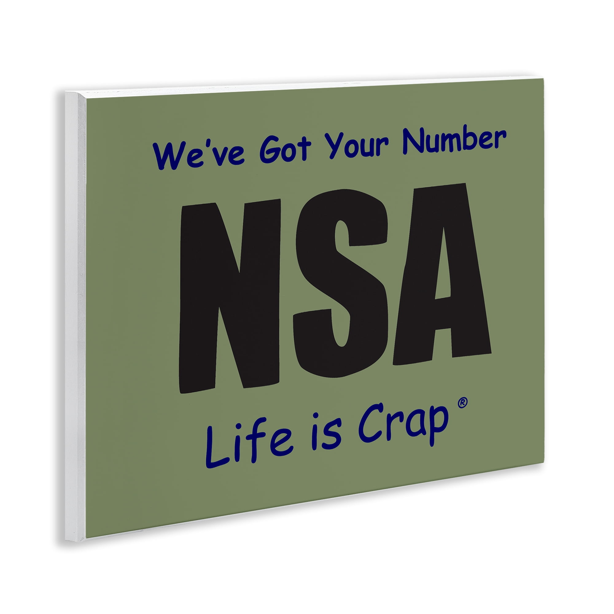 Stupell Industries Got Your Number NSA Novelty & Humor Painting Unframed Art Print Wall Art, 14 x 11
