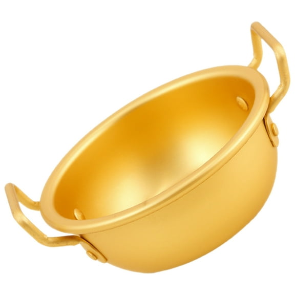 STRANDCHIC Golden Mixing Bowl Aluminium Alloy Multi-Function for Storage and Outdoor Use