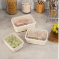 thumbnail image 6 of Simplify 6 Piece Natural Plastic Food Storage Containers, Beige, 6 of 13