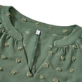 thumbnail image 4 of Blouses pour Femmes Manches Courtes Col en V Pompon Chemises en Chiffon Décontractées,S,, 4 of 8