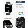 thumbnail image 2 of TOOBUR Smart Watch for Women Men, 1.95'' Fitness Tracker, Answer/Make Calls, Smartwatch Compatible Android IOS, IP68 Waterproof, Black, 2 of 8