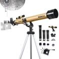 thumbnail image 1 of Telescopio Tasco Luminova Refractor 800x60mm dorado para principiantes, 1 of 10