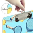 thumbnail image 4 of ALAZA Plastic Clipboard A4 Letter Size Decorative Clipboards for Students Women Men 9" x 12.5" Tennis Racket Ball on Blue, 4 of 6
