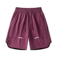 thumbnail image 3 of Yievot Men's Sport Shorts Drawstring Elastic Waist Loose Fit Knee Length Gym Training Running Shorts, 3 of 8
