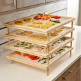 thumbnail image 1 of Herramienta de cocina, estante de secado de Pasta y vainilla, estante de almacenamiento de secado al aire de madera desmontable, organizador de alimentos para verduras y hierbas de Lasaña Linguine ZefeiWu 9024735293996, 1 of 1