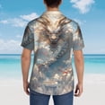 thumbnail image 4 of Balery Cool Cloud White Dragon Camisas hawaianas de manga corta para hombre, camisas playeras de corte holgado, camisas de vacaciones con botones,Large, 4 of 7