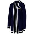 thumbnail image 2 of Women's Gameday Couture Navy West Virginia Mountaineers Stripe Detail Tri-Blend Hoodie Cardigan Sweater, 2 of 3