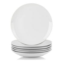 10 Strawberry Street Simply White 7.5" Coupe Ceramic Salad Plate, Set of 6