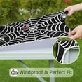 thumbnail image 6 of Black Halloween Spider Webs Square Fitted Tablecloth with Elastic Edge,Square Table Cover,Washable Elastic Table Cover for Home Kitchen Party Decor 34"x34", 6 of 6
