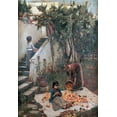 thumbnail image 2 of Waterhouse, John William 18x24 White Modern Wood Framed Museum Art Print Titled - The Orange Gatherers, 2 of 4