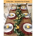 thumbnail image 4 of 13 Inch Round Placemats Set of 6, Red Plaid Gnomes Christmas Non Slip Heat Insulation PP Table Mats, Xmas Balls Tree Snowflake Washable Place Mats for Kitchen Dining Party Table Decor, 4 of 7