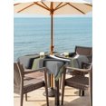 thumbnail image 2 of Outdoor Tablecloth with Umbrella Hole and Zipper, Sage Green Geometric Square Table Cloth 54x54 Inch Waterproof Tablecloth, Grey Retro Abstract Striped Art Picnic Table Cover for Patio Camping, 2 of 7