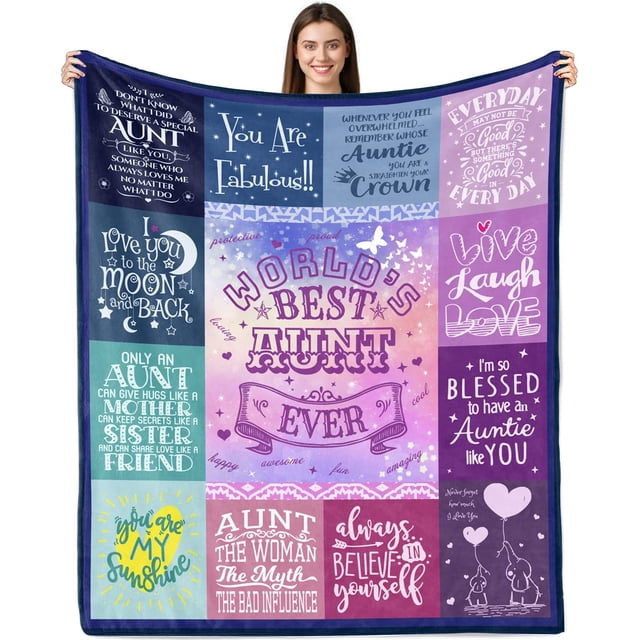 LHSHID Aunt Gifts Aunt Gifts from Niece Aunt Blankets from Niece Aunt Throw Blanket Gifts for Auntie Aunt Birthday Gifts Best Aunt Ever Gifts Birthday Gifts for Auntie Throw Blanket 30"x40"