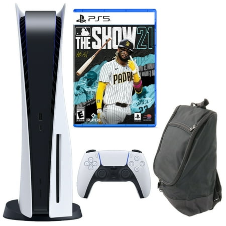 PlayStation 5 Console with MLB The Show Collection Game and Carry Bag (PS5 Disc Version)