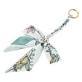 thumbnail image 5 of Unique Bargains 1 Pc Cute Bow Floral Bag Charm Decorative Keychain Beige White, 5 of 5