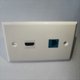 thumbnail image 1 of 1 Paquete de Placa de Pared Compatible con Cat6 y de 2 Puertos con Inserto de Acoplador en Línea Placa de Pared Hembra A Hembra, 1 of 5