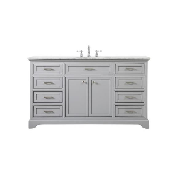 60 in. Single Bathroom Vanity in Grey - 35 in.