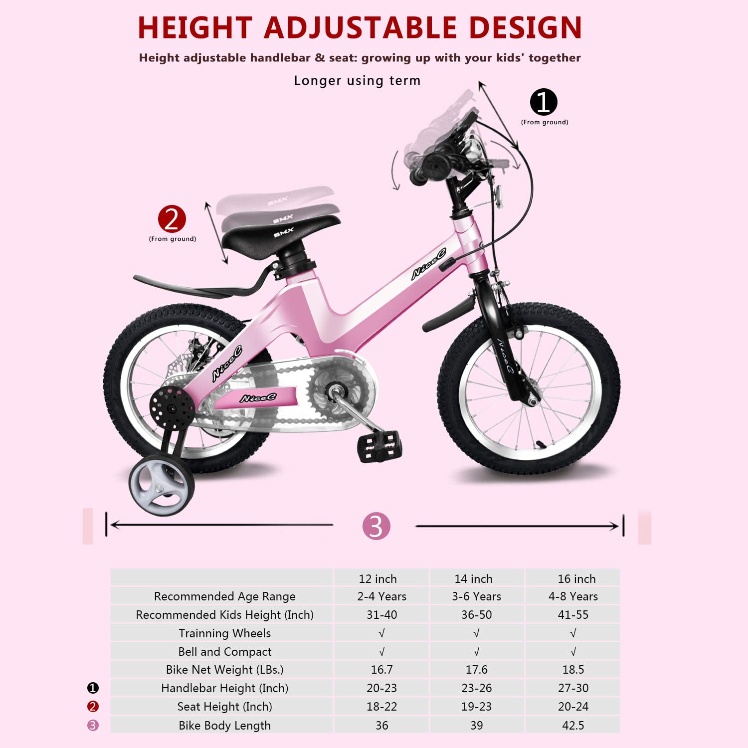 height for 18 inch bike