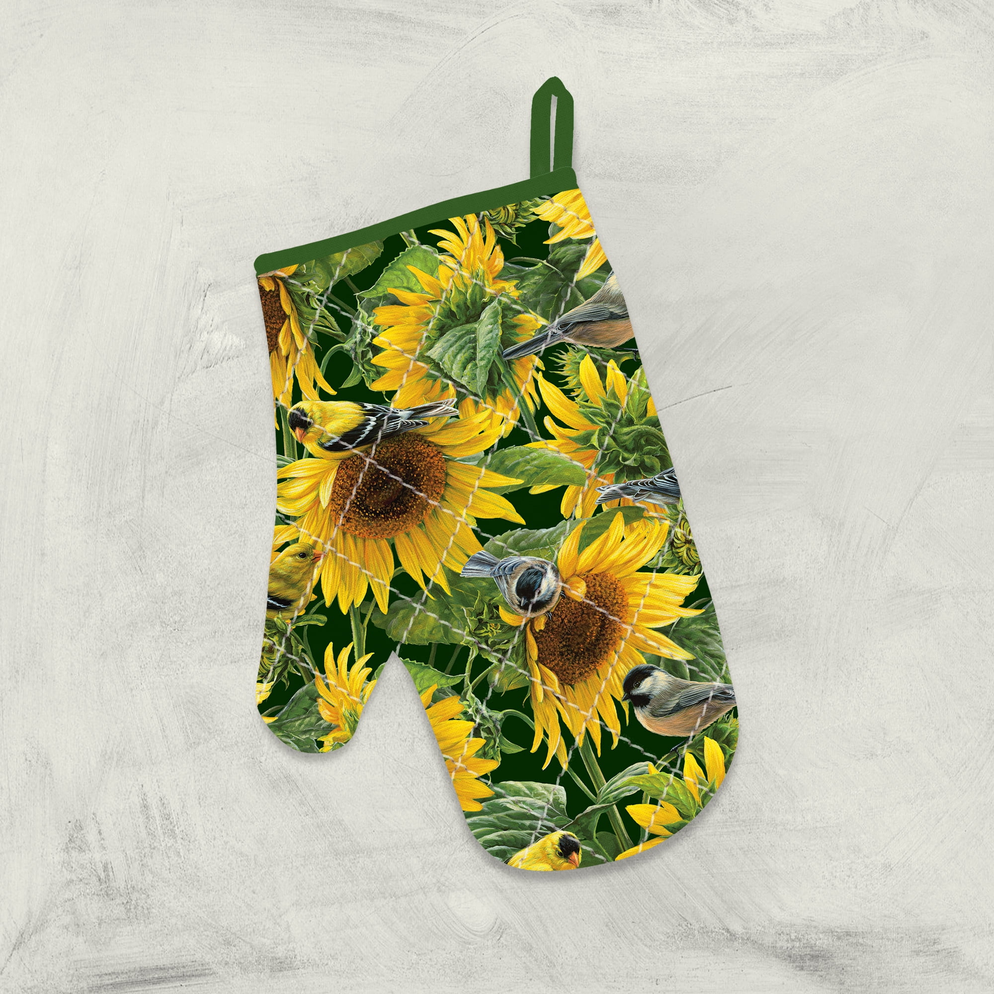 (2 pack) 1 Yard 100% Cotton Sunflowers and Birds, Multi-color, 44" Wide for Quilting & Sewing by David Textiles