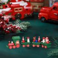 thumbnail image 5 of Tren de Navidad, decoración navideña de madera pintada para Navidad, adorno de mesa para decoración de fiestas y festivales, 5 of 5