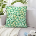 thumbnail image 6 of ZICANCN Green Cute Fresh Daisy Throw Pillow Covers, Bed Couch Sofa Knit Decorative Pillow Covers for Living Room Farmhouse, 22"x22", 6 of 8