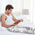 thumbnail image 6 of Picia Dragon Nest Sketch Mens Soft Woven Cotton Elastic Waistband Sleep Pajama Pant Lounge Sleep Pant With Pockets And Drawstring-X-Large, 6 of 9
