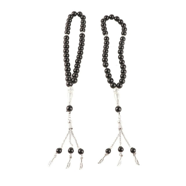 2 Pack Prayer Beads, 33 Beads, Polished and Smooth Surfaces, 10mm Diameter, Convenient to Wear, Brighter Portable Prayer Beads