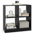 thumbnail image 3 of Cube Bookcase, White Book Shelf with 4 Cubes, 2-Tier Small Display Shelf, Low Bookshelf Under Window, Cubical Storage Shelves for Bedroom, Living Room, Home Office, 3 of 6