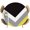 Yellow, variant on Abstract Yellow Black Round Tablecloth 36-44 Inch Round Fitted Table Cloth with Elastic Edge, Modern Geometric Color Blocks Waterproof Table Cover Protector for Outdoor Picnic Party Dining