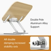 BISOFICE Book Stand for Reading, Adjustable Book Holder with 360° Rotating Base, Portable Foldable Desktop Riser for Laptop, Recipe, Textbook,Cookbook Stand