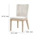 thumbnail image 5 of Dining Chair with Interwoven Rope Back and Aluminum Frame, Set of 2, Gray- Saltoro Sherpi, 5 of 5