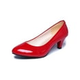thumbnail image 1 of UKAP Womens High Heels Pointy Toe Pump Shoes Slip On Pumps Party Dress Shoe Red 7, 1 of 9