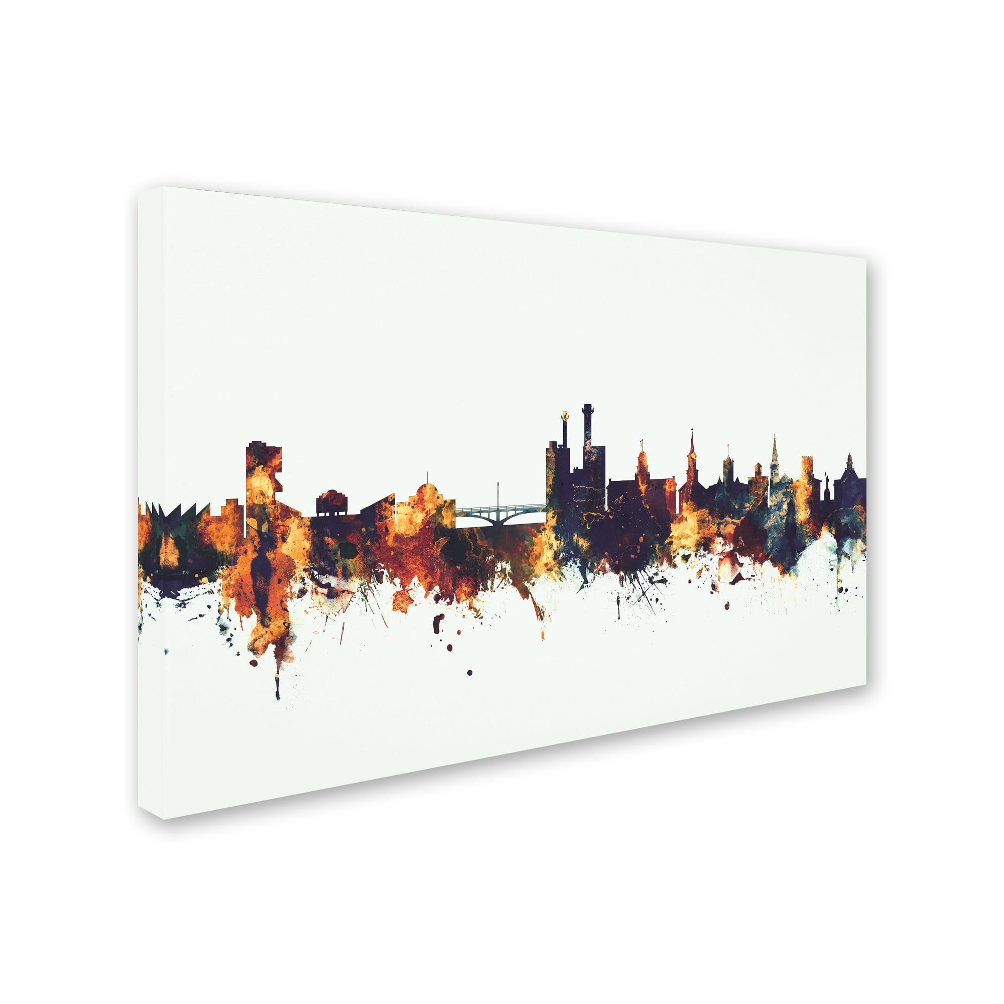 Trademark Fine Art 'Iowa City Iowa Skyline V' Canvas Art by Michael Tompsett