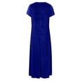 thumbnail image 5 of adviicd Robes de Travail pour Femmes Robes d'Été Décontractées Sans Manches à Bretelles Spaghetti Robe Longue Maxi de Plage Bleue,TTG, 5 of 5