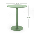 thumbnail image 3 of Tcbosik 3-Piece Bistro Set, 24.2" Round Table and 2 Armchairs, Metal Patio Set for Balcony, Backyard, Garden, Deck, Dark Green, 3 of 9