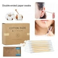 thumbnail image 2 of CUITING 1 Box Cotton Swab No Lint Loss Disposable Double Head Design Soft Cleaning Colorful Round Pointed Head Makeup Swab Home Supply, 2 of 8