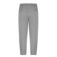 thumbnail image 7 of Ohufall Workout Pants for Men Plus Size Solid Casual Drawstring Elastic Waist Outdoor Athletic Pants Men's Loose Comfy Straight Sweatpants, 7 of 7