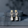 thumbnail image 5 of Rosec Jewels Lab Grown Emerald Cut Diamond Earrings Drop - Art Deco Earrings (6X8 mm, EF-VS1 Quality) - With Jewelry Box, 14K Yellow Gold, 5 of 9